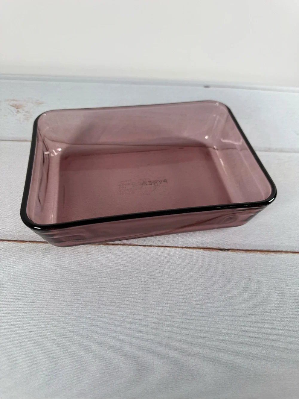 Vintage Pyrex Cranberry 3 Cup Rectangular Baking Dish 7210